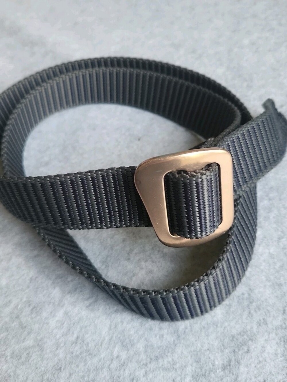 Bison Designs Webbed Belt Mens L Gray Nylon Tactical Military Outdoor USA Made